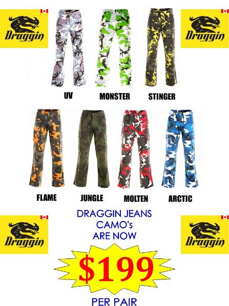 Selected Draggin Camo's on sale!!!!