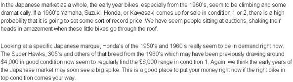 Japanese Motorcycle Grading